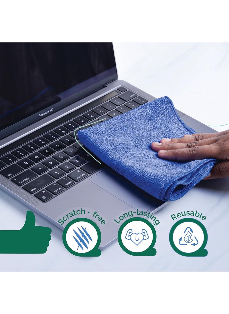 SWISH Swish Microfiber Cloth for Cleaning Pack of 3 30 30cm Each EcoFriendly Reusable Multipurpose Micro Fiber Cloth for Car Cleaning Accessories Kitchen Cloth for Cleaning Dusting Polishing  - Image 4