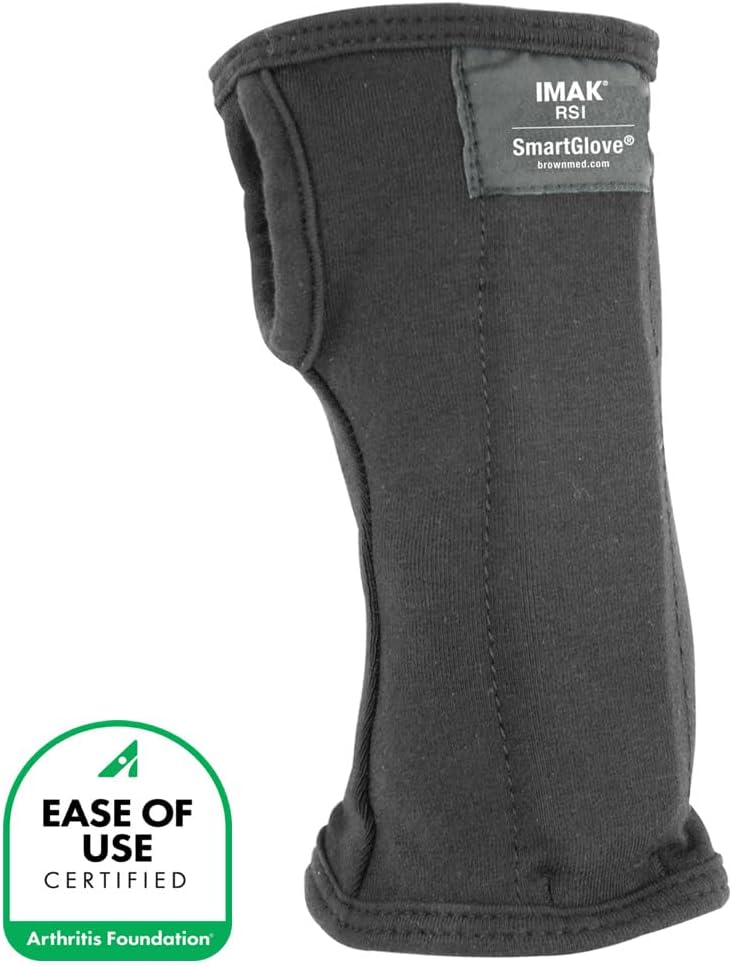 IMAK Brownmed RSI SmartGlove  Glove for Arthritis Tendonitis  Carpal Tunnel  Compression Glove  Working  Gaming Wrist Support Brace with Splint  Medium - Image 4