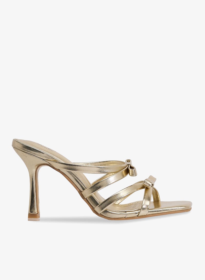 Ginger Heeled Sandal With Bow - Image 1