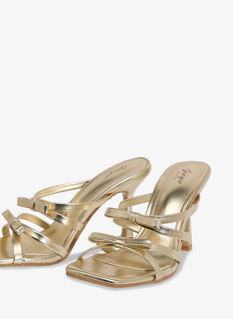 Ginger Heeled Sandal With Bow - Image 4