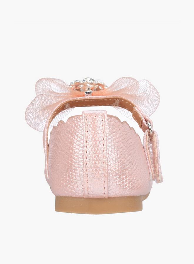 JUNIORS Girls Hook & Loop Ballerina Shoes - Image 5
