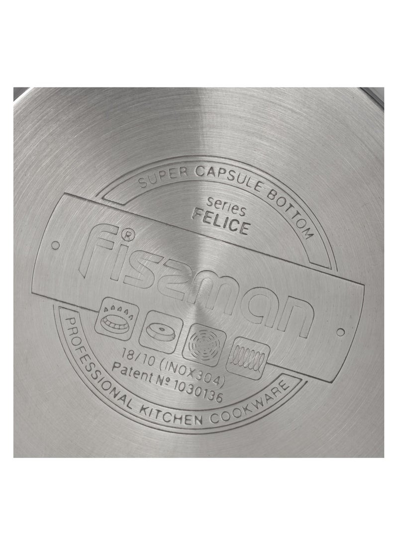 Fissman - Saucepan 1000mL with Measuring Mark, Stainless Steel Saucepan 14x7cm Felice Series - Image 1