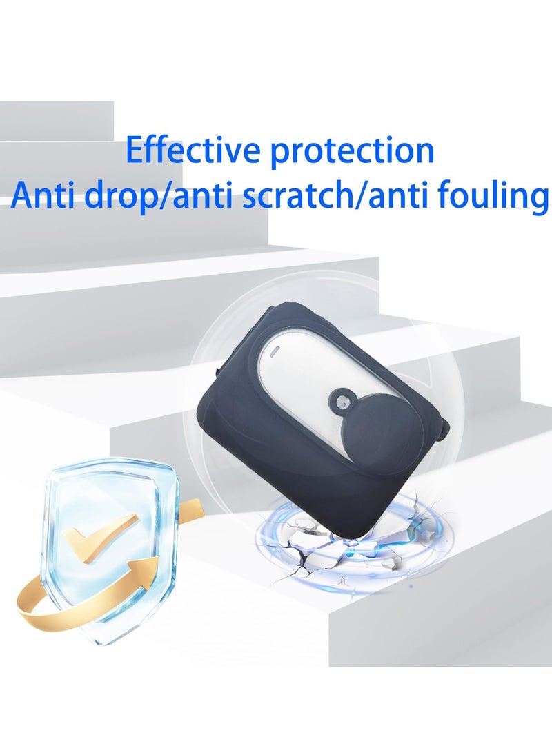 SYOSI Rubber Sleeve Protection Accessories for Insta360 Go3 Action Camera High-Quality Silicone Cover for Scratch Fingerprint Dust Protection Comprehensive Anti-Seismic Anti-Scratch Design Black - Image 4