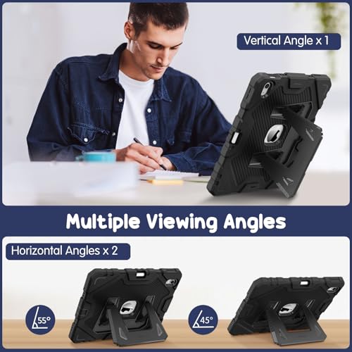 Fintie Kids Friendly Case for iPad (A16) 11th Generation 11 Inch (2025), iPad 10th Generation 10.9 Inch (2022), Fully-Body Rugged Heavy Duty Shockproof Protective Case with Kickstand, Black - Image 4