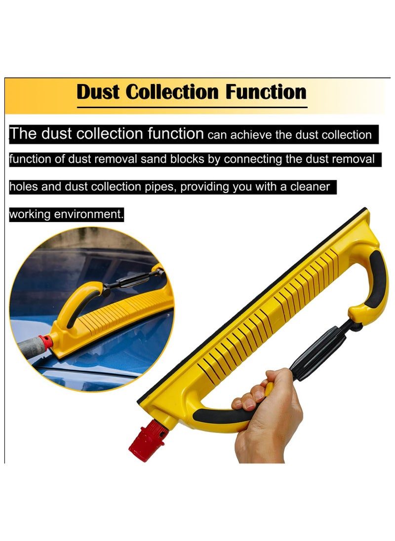SYOSI - Dust Free Longboard Hand Sanding File Block, Adjustable Radius Flex with Both Hook & Loop Backing and PSA Backing Conversion Adapter Pad, for Automotive, Woodworking - Image 1