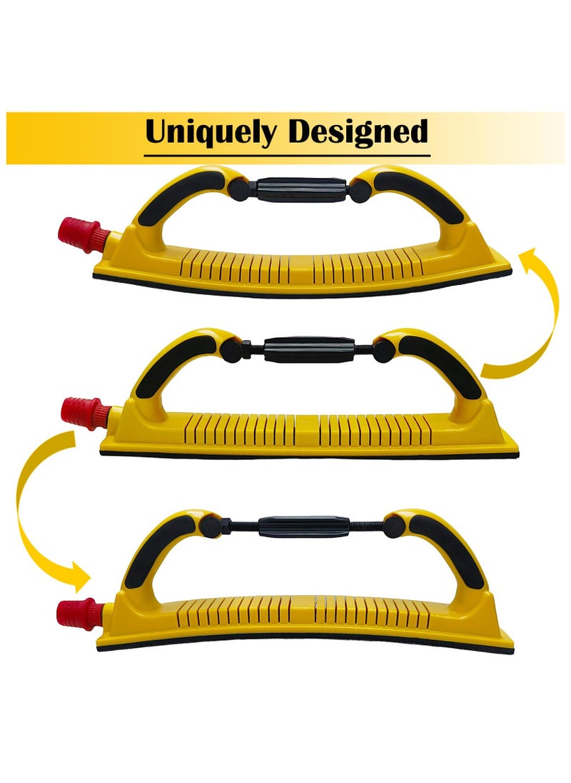 SYOSI - Dust Free Longboard Hand Sanding File Block, Adjustable Radius Flex with Both Hook & Loop Backing and PSA Backing Conversion Adapter Pad, for Automotive, Woodworking - Image 1