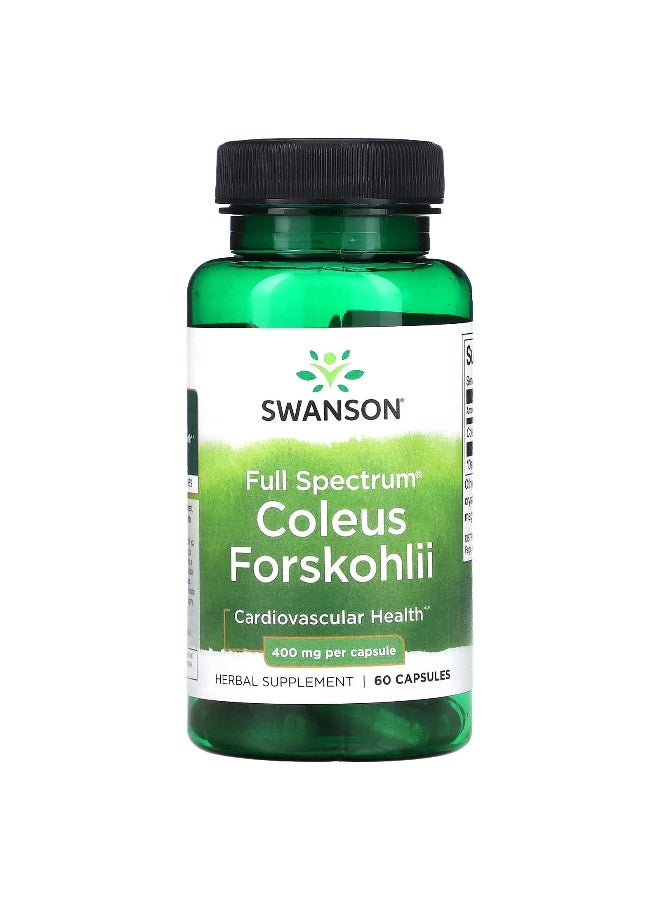 Swanson, Full Spectrum Coleus Forskohlii, 400 mg, 60 Capsules - Image 1