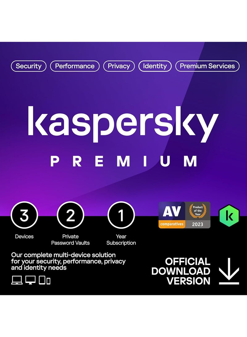 Kaspersky Kaspersky Premium + Customer Support ME 3-Dvc 1Y Bs Box w/o CD
