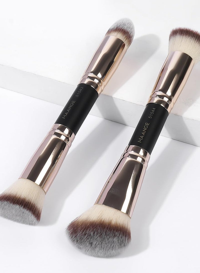 مانجي فرش مكياج الأساس من مانج، قطعتان فاخرتان برأسين - Image 2