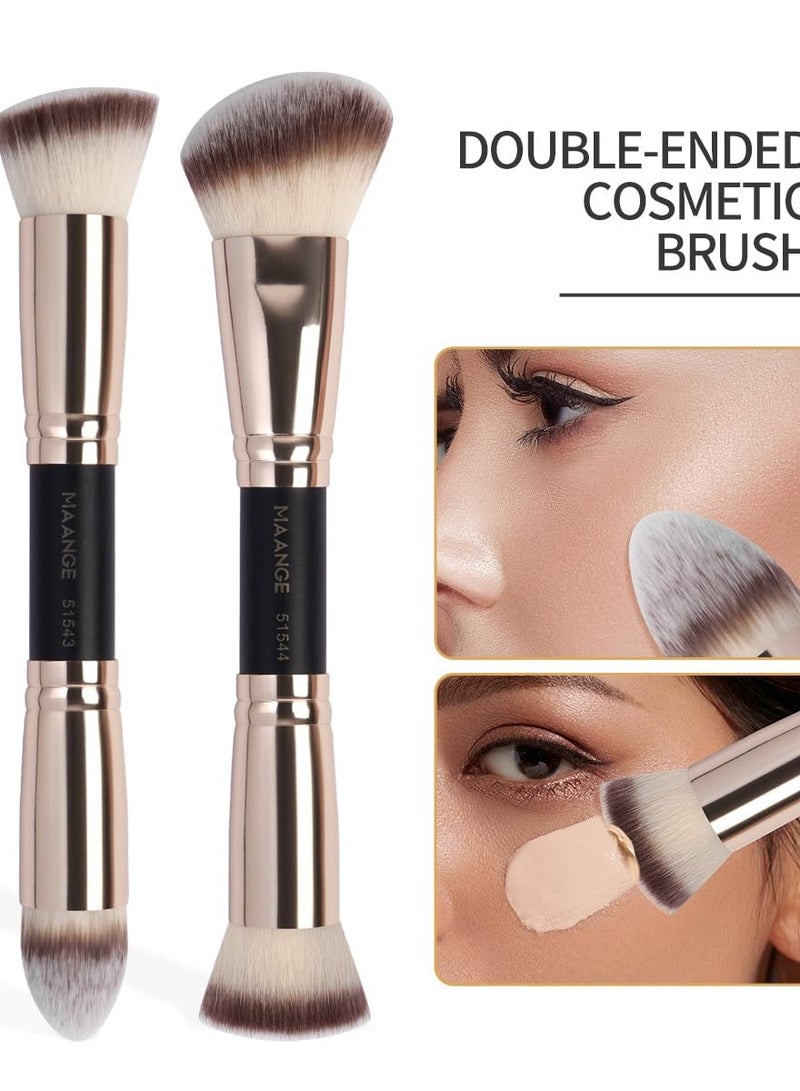 مانجي فرش مكياج الأساس من مانج، قطعتان فاخرتان برأسين - Image 4