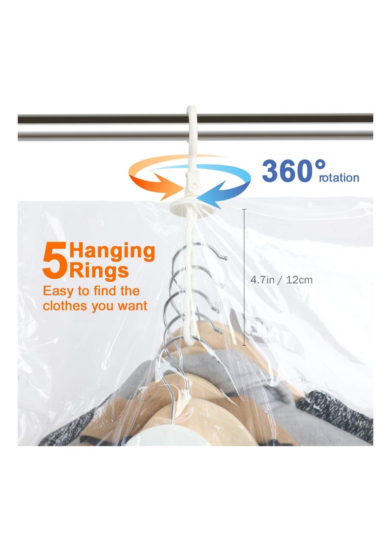 KASTWAVE - 4 Pack Hanging Vacuum Storage Bags Space Saver Bags for Clothes, Long 70x120 cm, Vacuum Seal Storage Bag Clothing Bags for Suits, Dress Coats or Jackets, Closet Organizer and Storage - Image 1
