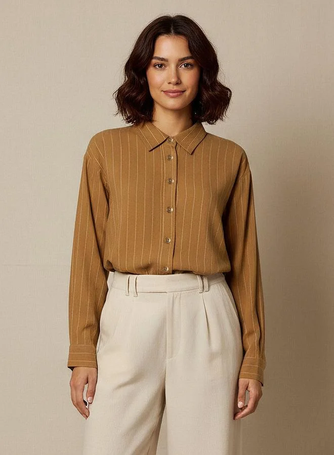 سبلاش فيڤ Shirt with Stripes and Long Sleeves