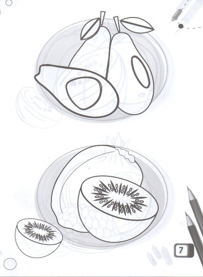 Vegetables And Fruits Coloring Book For Kids - Image 2