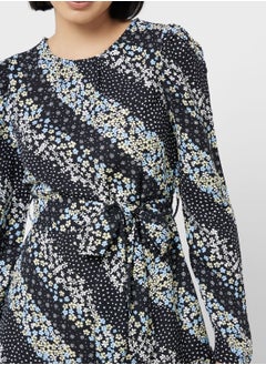 DOROTHY PERKINS Floral Print Belted Dress  - Image 3