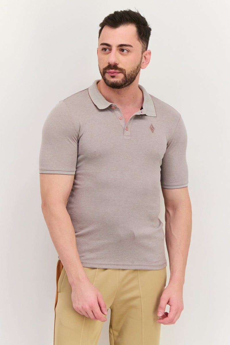 SKECHERS Men Sportswear Fit Short Sleeves Outdoor Polo Shirt, Mauve - Image 1