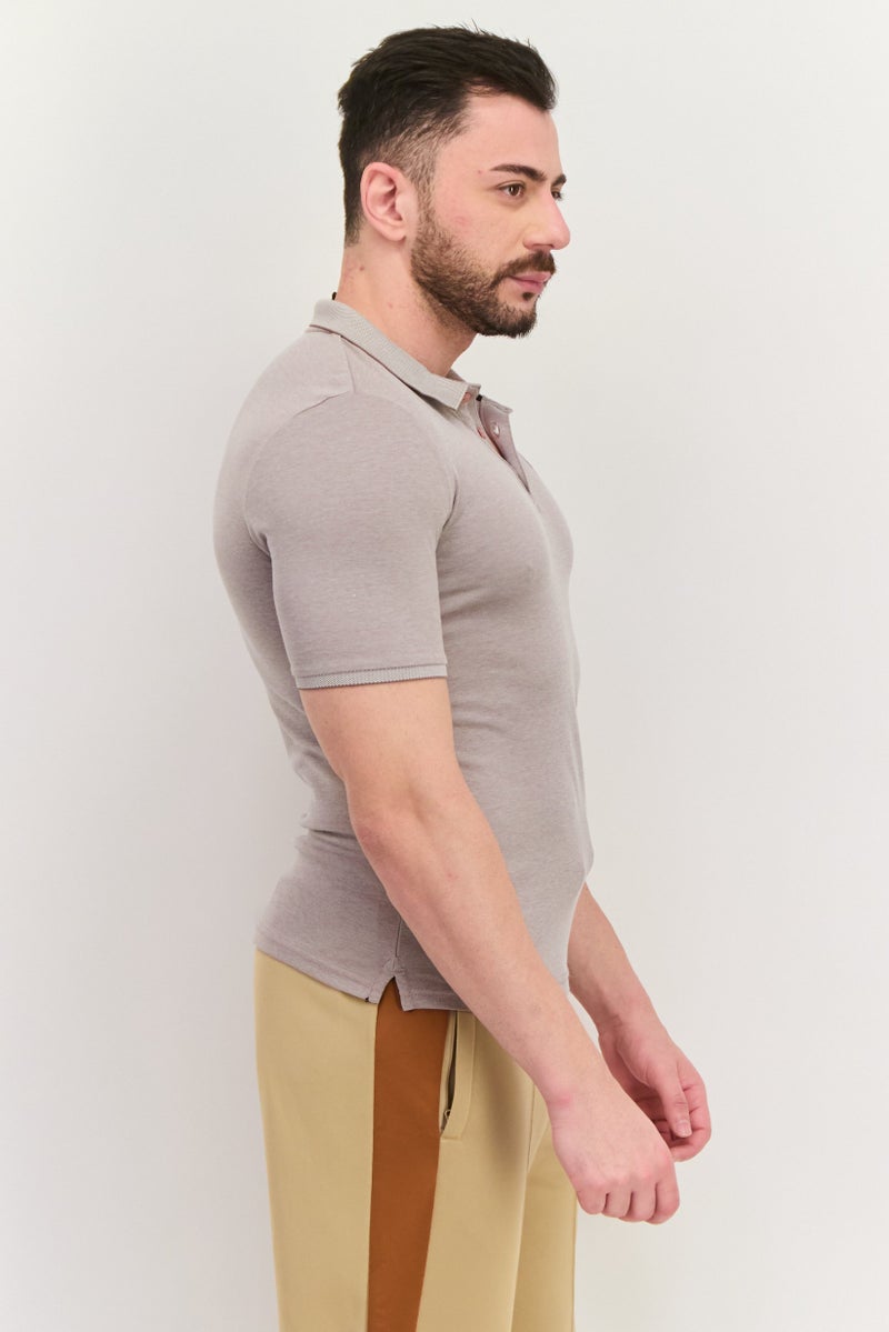 SKECHERS Men Sportswear Fit Short Sleeves Outdoor Polo Shirt, Mauve - Image 2