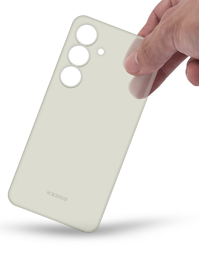 KZDOO Case for Galaxy S25 Air Skin Case All Around Full Protection Ultra Slim 0.3mm Thickness 4g Feather Weight - Frosted Clear - Image 2