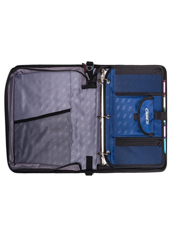 Case It 5-Tab Binder Accessory, 5-colored tabbed, 6 pocket expanding file, fits any standard 3 ring letter size binder, additional zippered mesh pockets for pen storage, ACC-21, Red - Image 2
