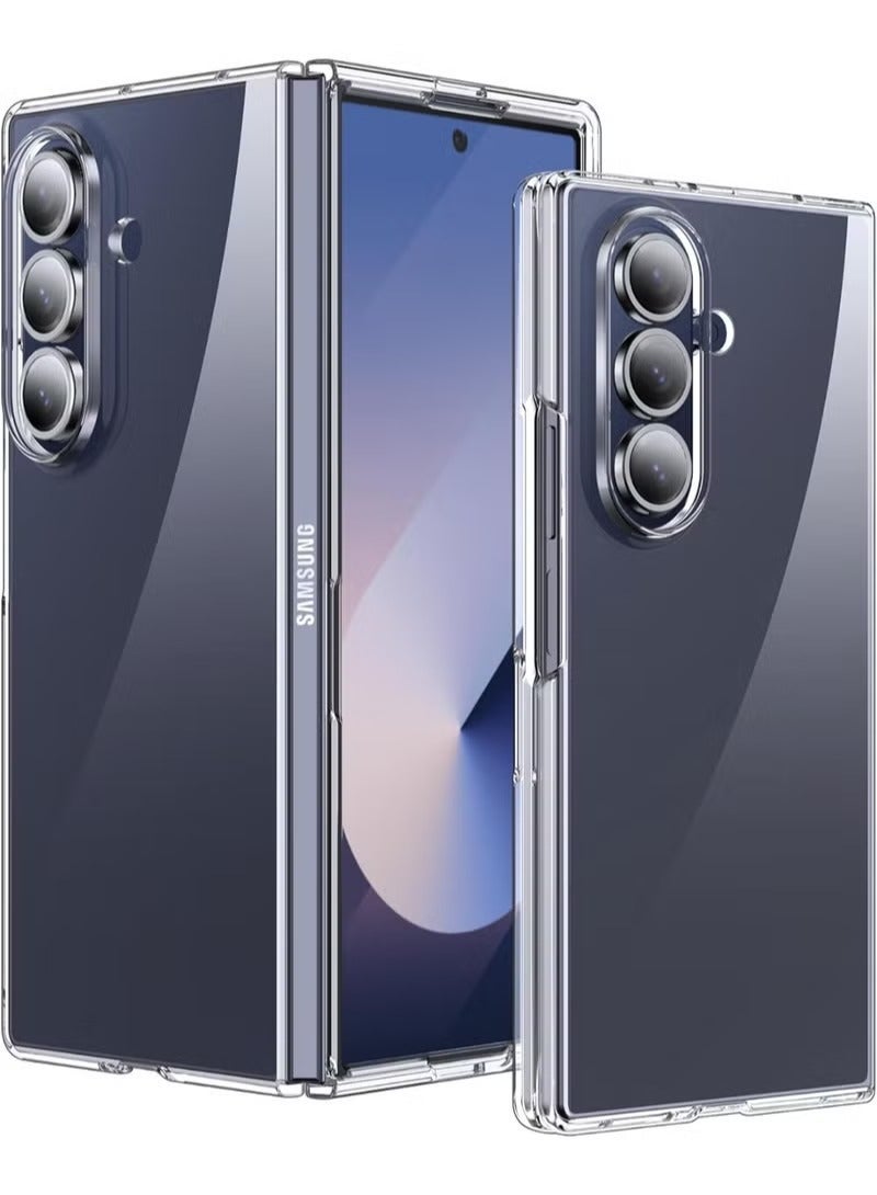 ELTRAZONE Samsung Galaxy Z Fold 7 Case, Clear Transparent Shockproof Cover – Hard PC Back & Soft TPU Bumper | Slim Lightweight Protective Case | Scratch & Drop Protection | Wireless Charging Compatible | Anti-Yellowing, Anti-Slip Grip - Image 1