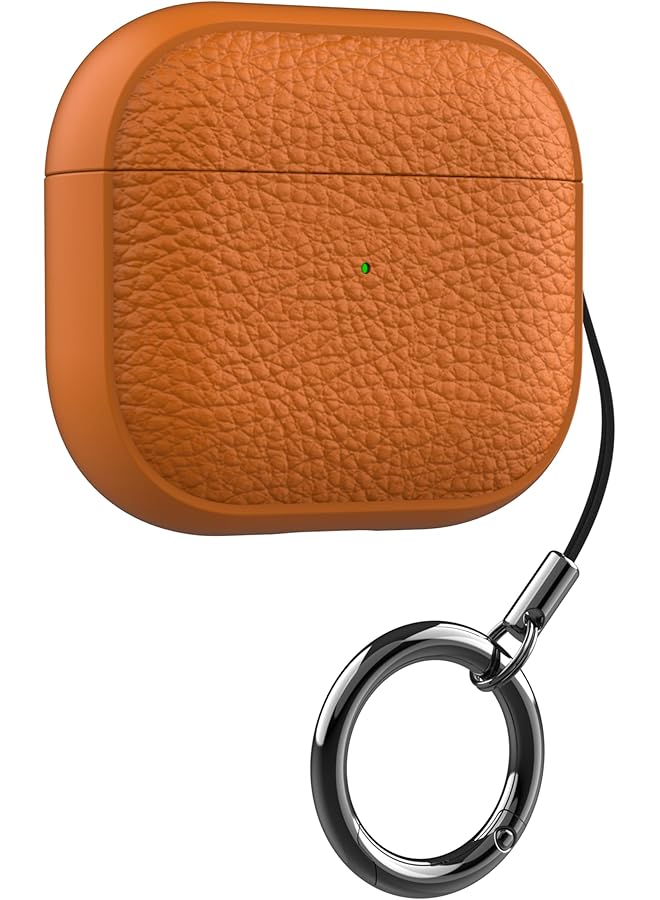 erorex For Airpods 4Th Generation Case Faux Leather With Lanyard Brown - Image 1