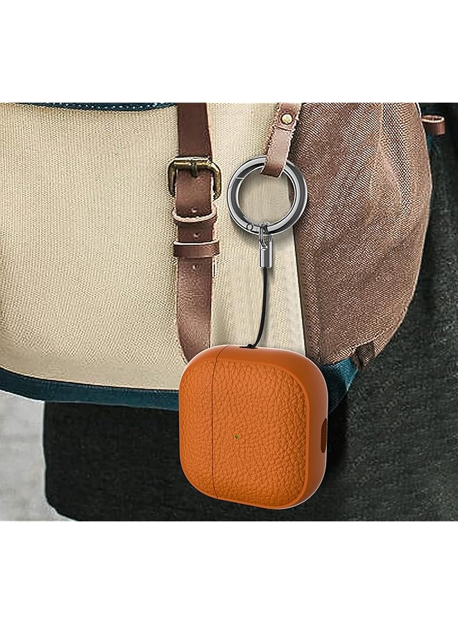 erorex For Airpods 4Th Generation Case Faux Leather With Lanyard Brown - Image 4