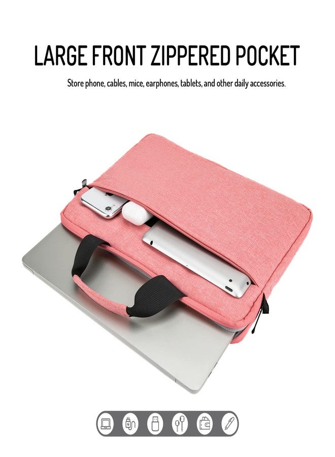 MicaYoung 15.6-16 Inch Laptop Sleeve Shoulder Bag Notebook Chromebook Computer Carrying Case Compatible with 15.6 inch Acer Asus Dell HP Thinkpad, Pink - Image 4