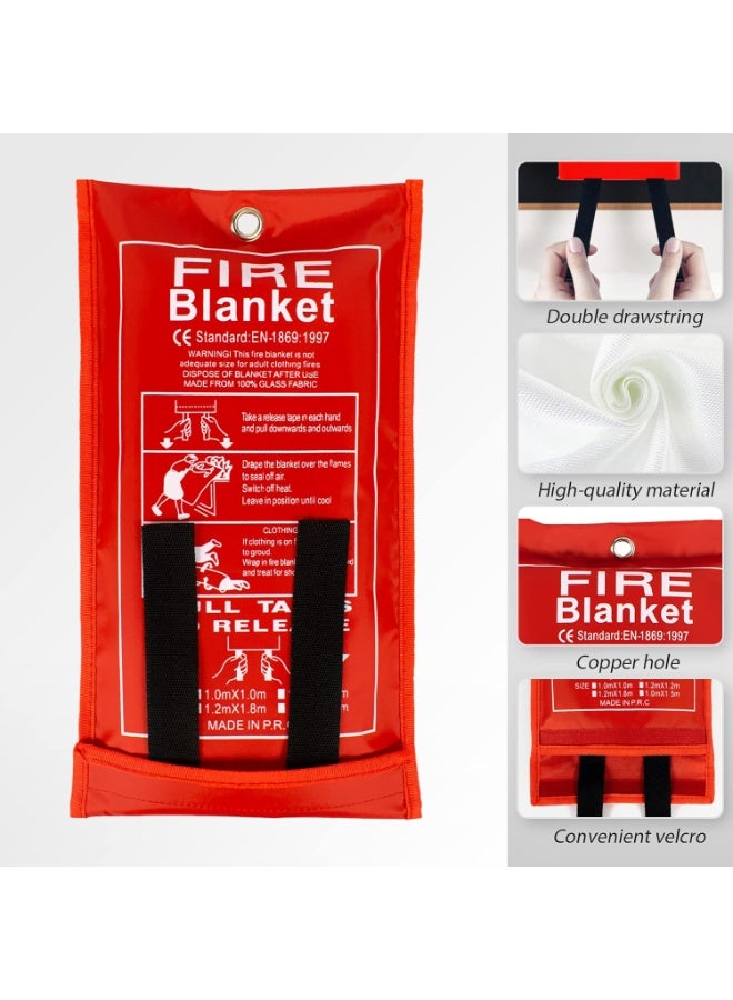 Emergency Fire Blanket for Home - 1*1m Fiberglass Fire Blankets Emergency for People Fire Suppression Blanket for Kitchen - Fire Extinguisher for Home - Image 4