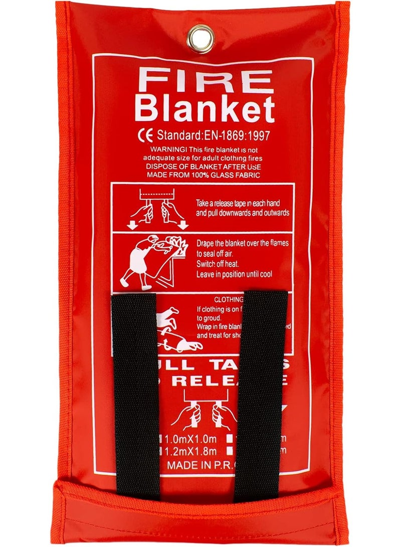 Emergency Fire Blanket for Home - 1*1m Fiberglass Fire Blankets Emergency for People Fire Suppression Blanket for Kitchen - Fire Extinguisher for Home - Image 1
