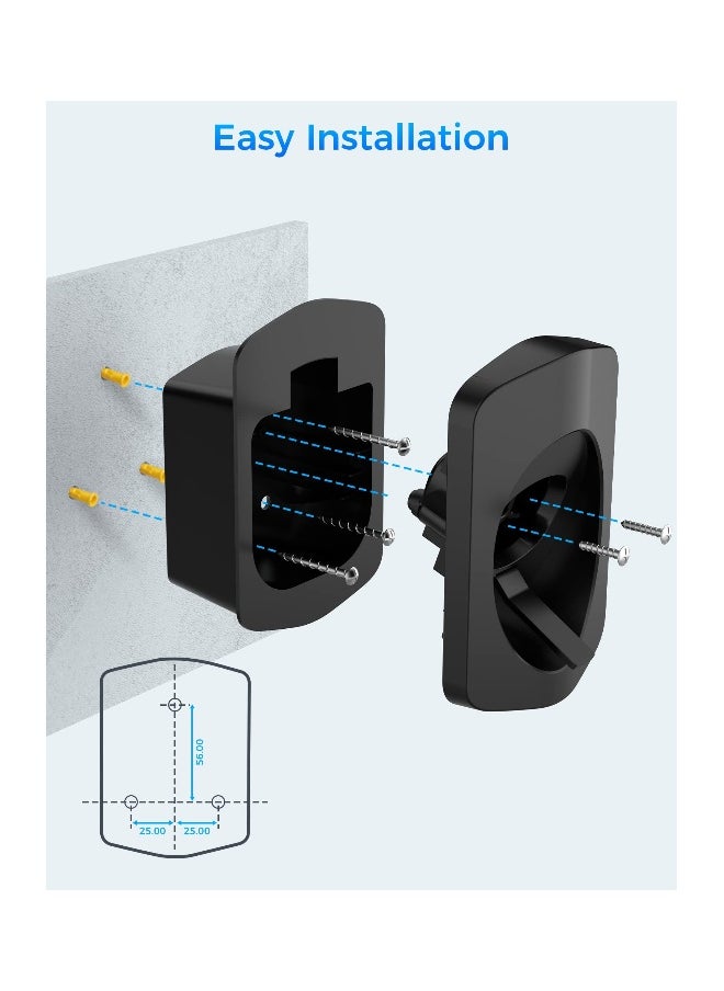 Mobile Charger Holder Wall Mount, Charging Cable Organizer with Anti-drop Design for Mobile Connector, Wall Connector for Model 3 Model Y, Compatible with Tesla Models, Black