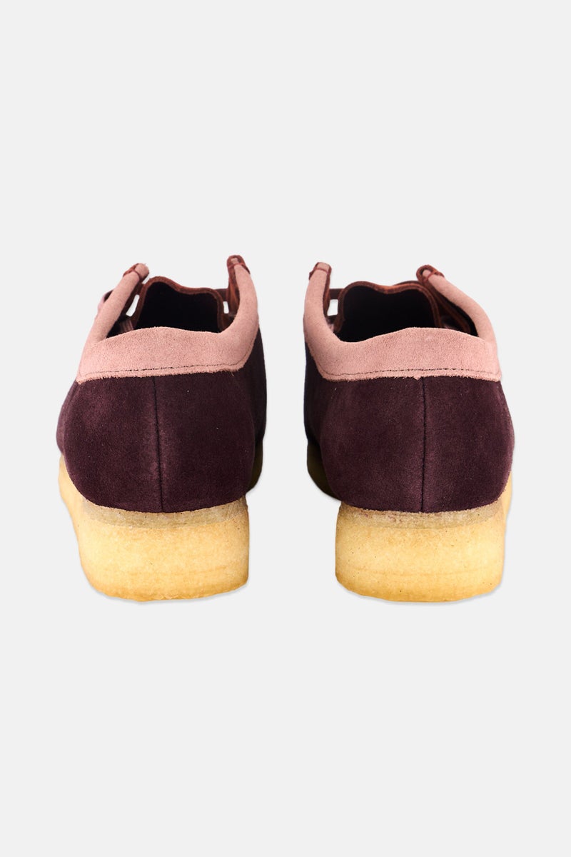 clarks Women Standard Wallabee Suede Lace Up Shoes, Maroon  - Image 2