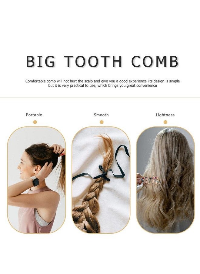 Beaupretty 2Pcs Tortoise Wide Comb Hair Detangling Comb Celluloid Acetate French Hair Comb Wide Teeth Pocket Comb Detangler Styling Comb  - Image 5
