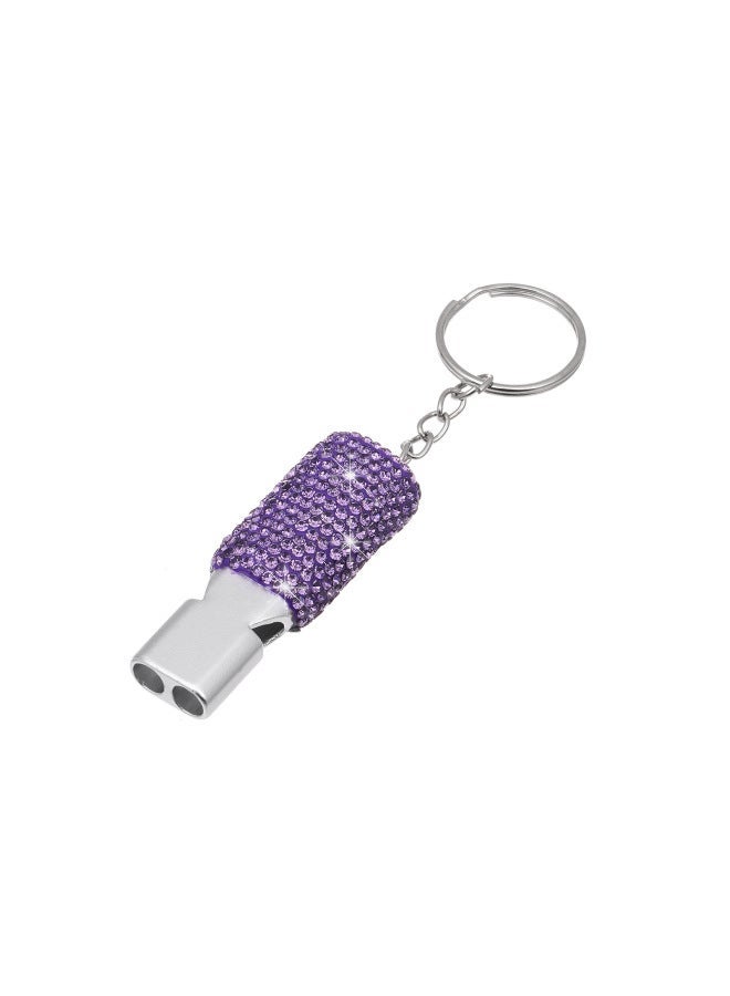 Generic Diamond Whistle Referee Survival Metal Sports Coach Outdoor Training Goods Keychain-color:white - Image 3