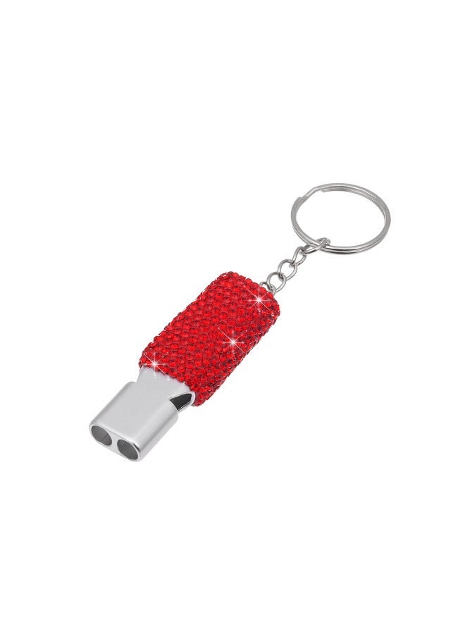 Generic Diamond Whistle Referee Survival Metal Sports Coach Outdoor Training Goods Keychain-color:white - Image 5