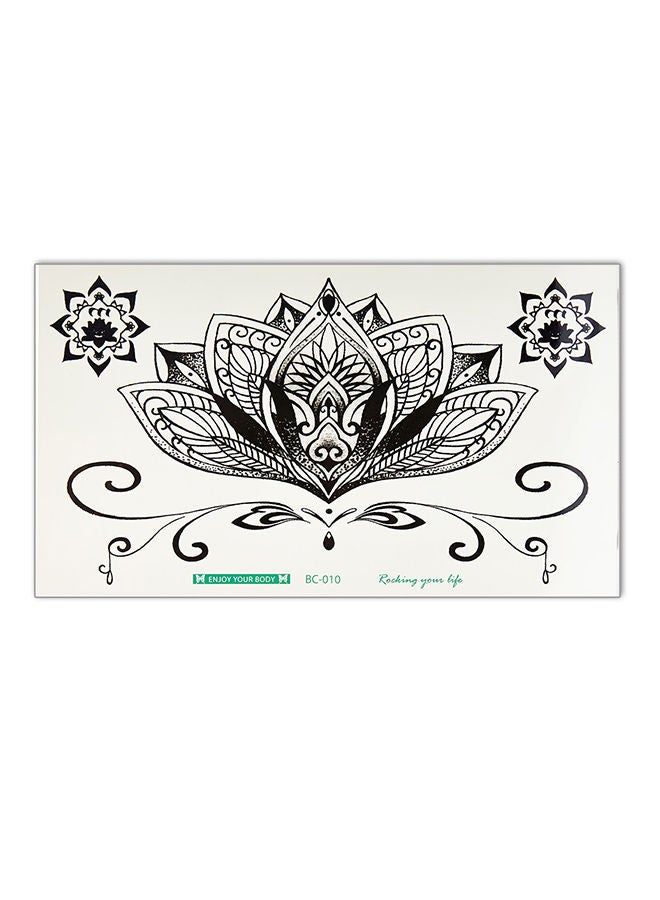 NIBEMINENT Novel Lotus Pattern Waterproof Temporary Tattoo Sticker  - Image 1