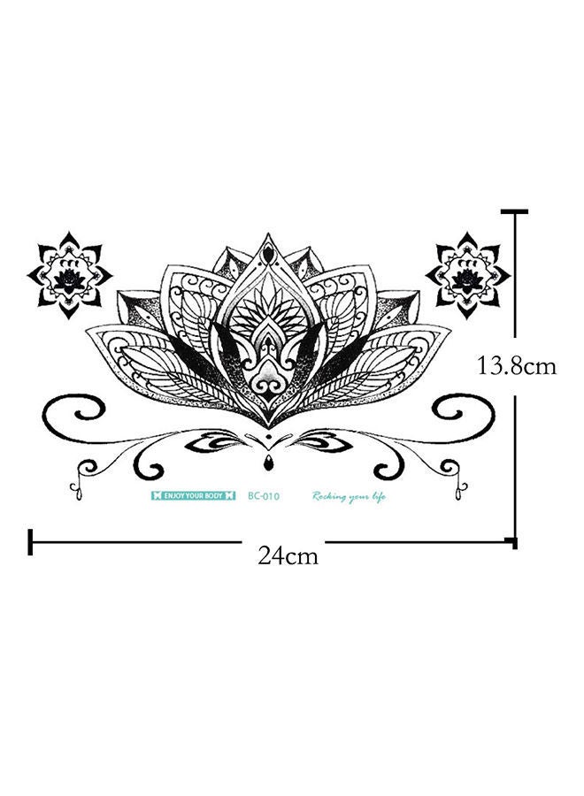 NIBEMINENT Novel Lotus Pattern Waterproof Temporary Tattoo Sticker  - Image 2
