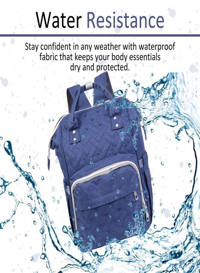 TAG24 Multifunctional Waterproof Diaper Backpack for MothersTravel - Navy Blue - Image 5