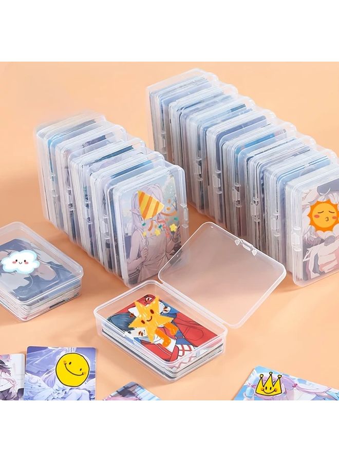 قطعتان صندوق تخزين بلاستيكي شفاف بغطاء قلاب لبطاقات التداول ومستلزمات الحفلات - Image 5