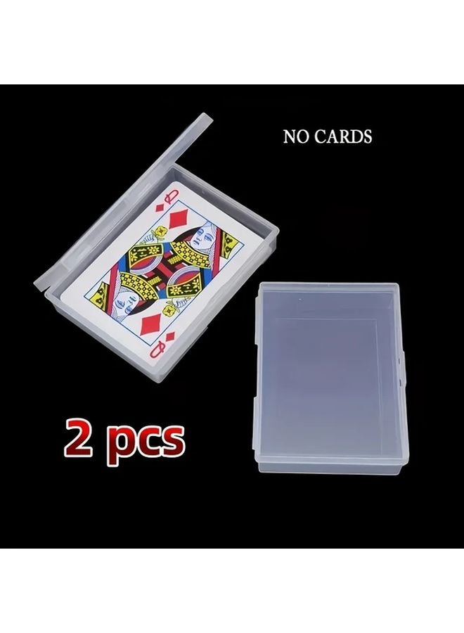 قطعتان صندوق تخزين بلاستيكي شفاف بغطاء قلاب لبطاقات التداول ومستلزمات الحفلات - Image 2