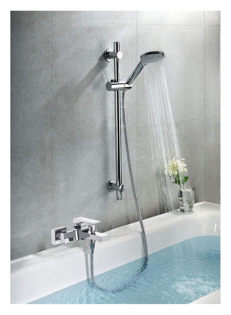 HESANIT Logic Single Lever Bathroom Mixer With Hand Shower Set Chrome - 4002C - Image 4