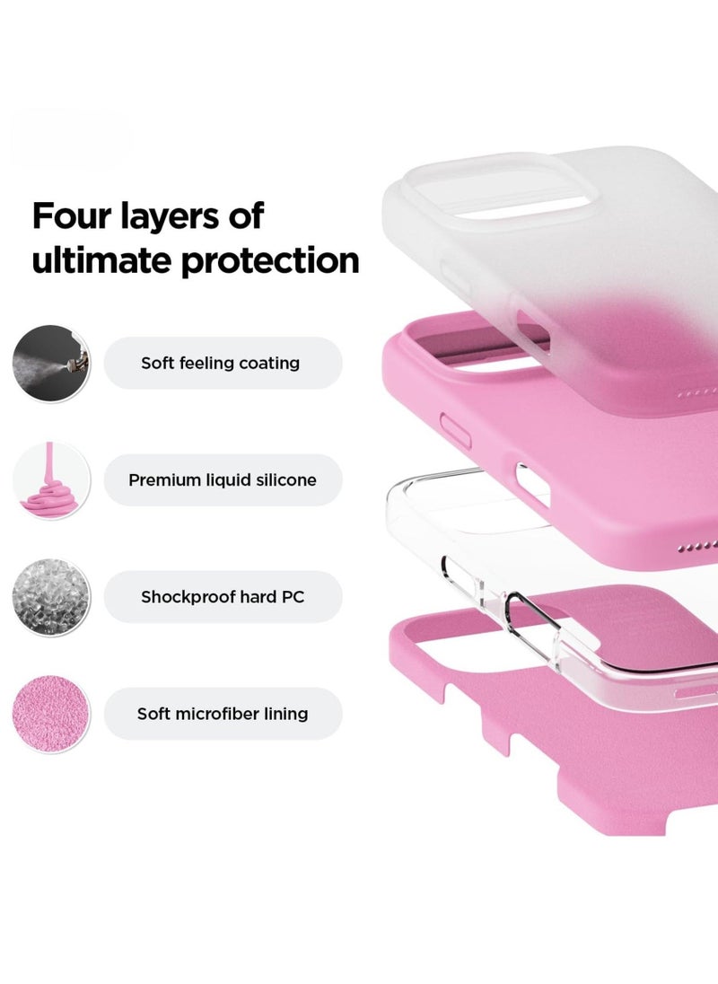Raxoom iPhone 16 Pro Case Cover - Full Body Protection, Shockproof, Slim, Anti-Scratch, Soft Microfiber Lining (Hot Pink) - Image 3