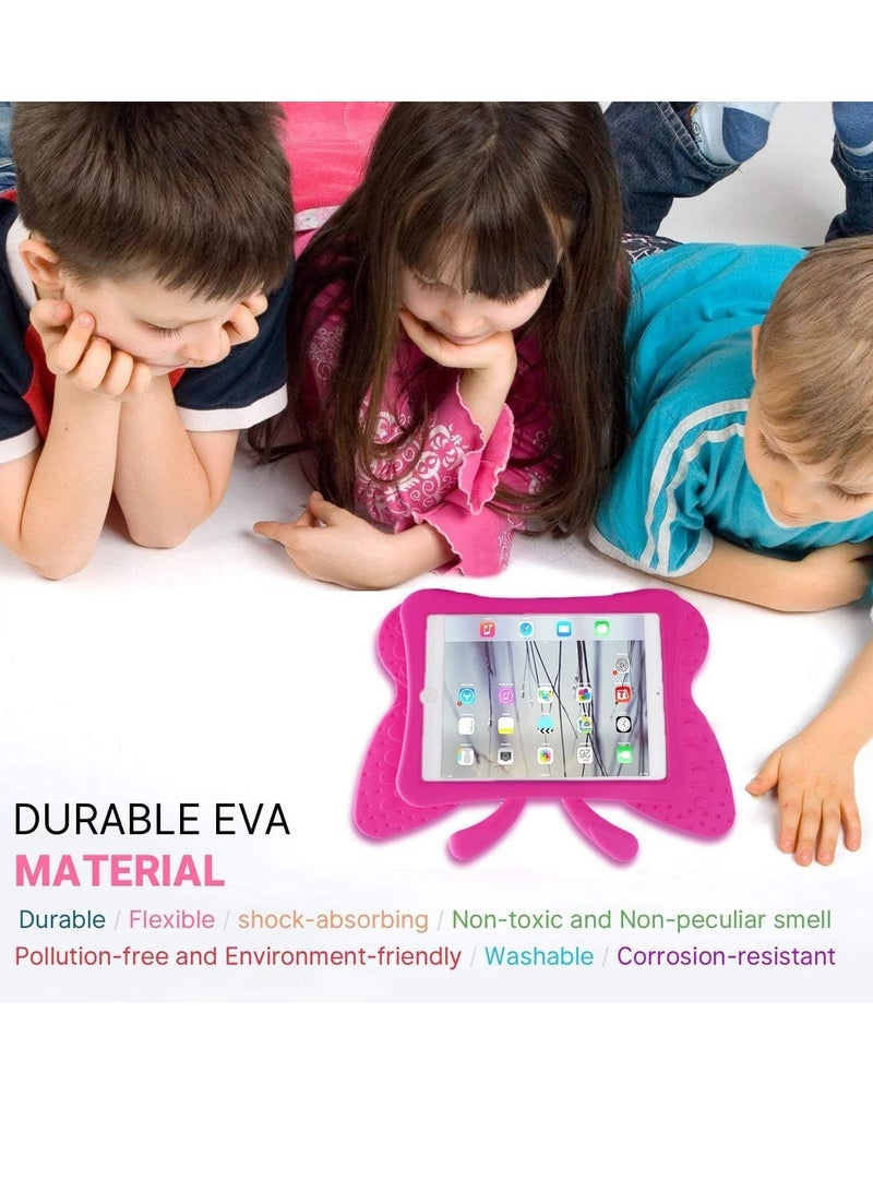 ELTRAZONE iPad case for Kids, Feitenn 3D Cartoon Butterfly Non-Toxic EVA Light Weight Kid Proof Shockproof case with Kickstand for ipad 5/ ipad 6 /ipad pro 9.7/ New iPad 2017 case (ROSE) - Image 4