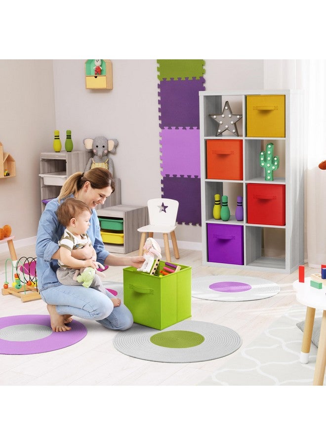 Sorbus Fabric Storage Cubes - 6 Foldable Storage Bins for Organizing Pantry, Cubbies, Toy Box - Clothes Storage & Closet Organizer - 13 Inch Collapsible Cube Baskets for Shelves with Handle - Image 5