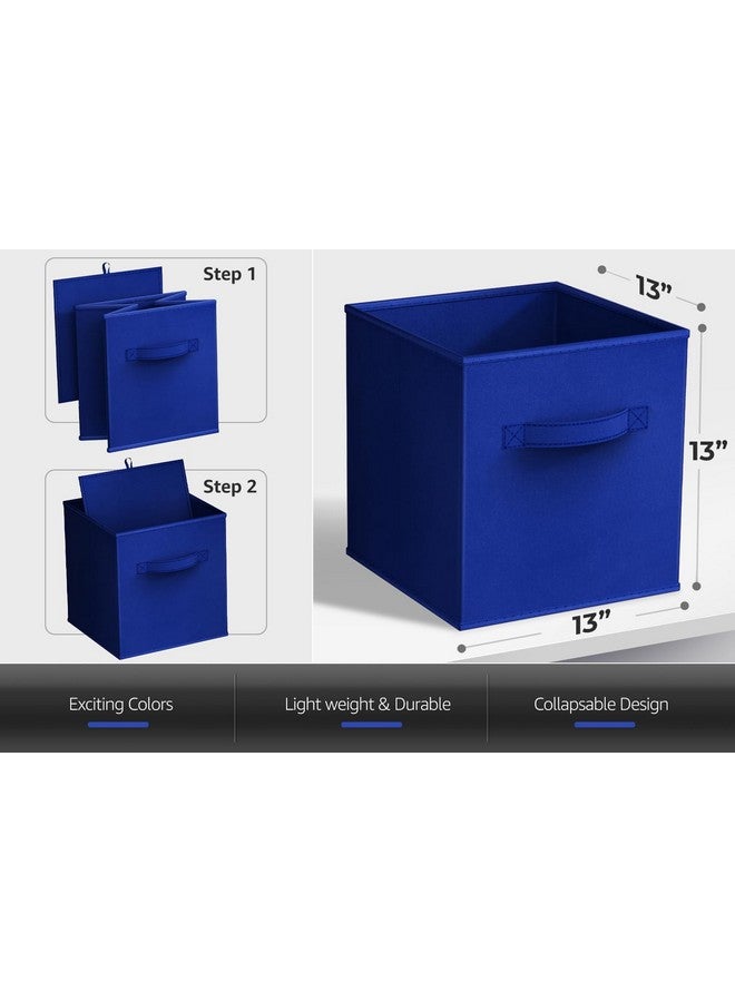 Sorbus Fabric Storage Cubes - 6 Foldable Storage Bins for Organizing Pantry, Cubbies, Toy Box - Clothes Storage & Closet Organizer - 13 Inch Collapsible Cube Baskets for Shelves with Handle - Image 3