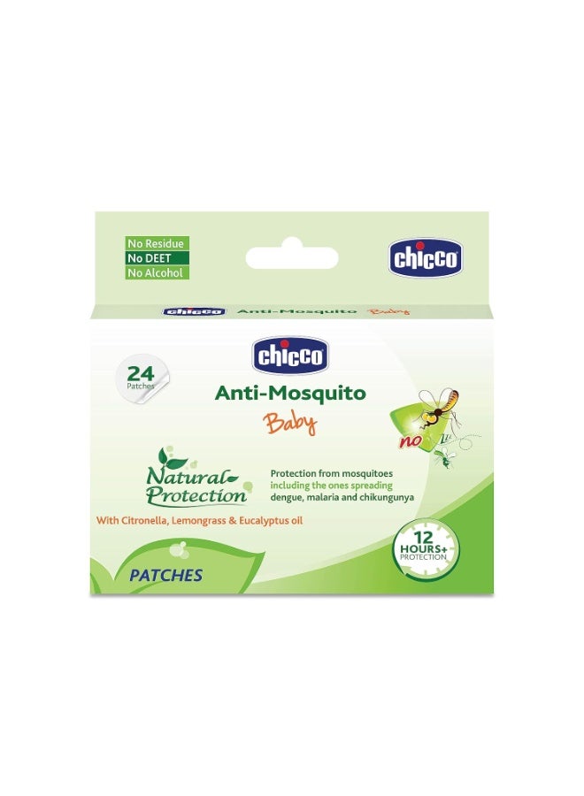 Chicco Anti-Mosquito Baby Patches with the natural protection of 12+ Hours, 1 Pack (24 Patches Inside) - Image 1