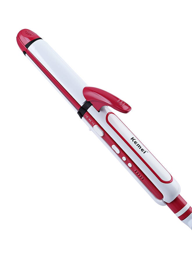 NIBEMINENT Multi Function 3 In 1 Ceramic Straighter KM-1213 Pink/White - Image 5