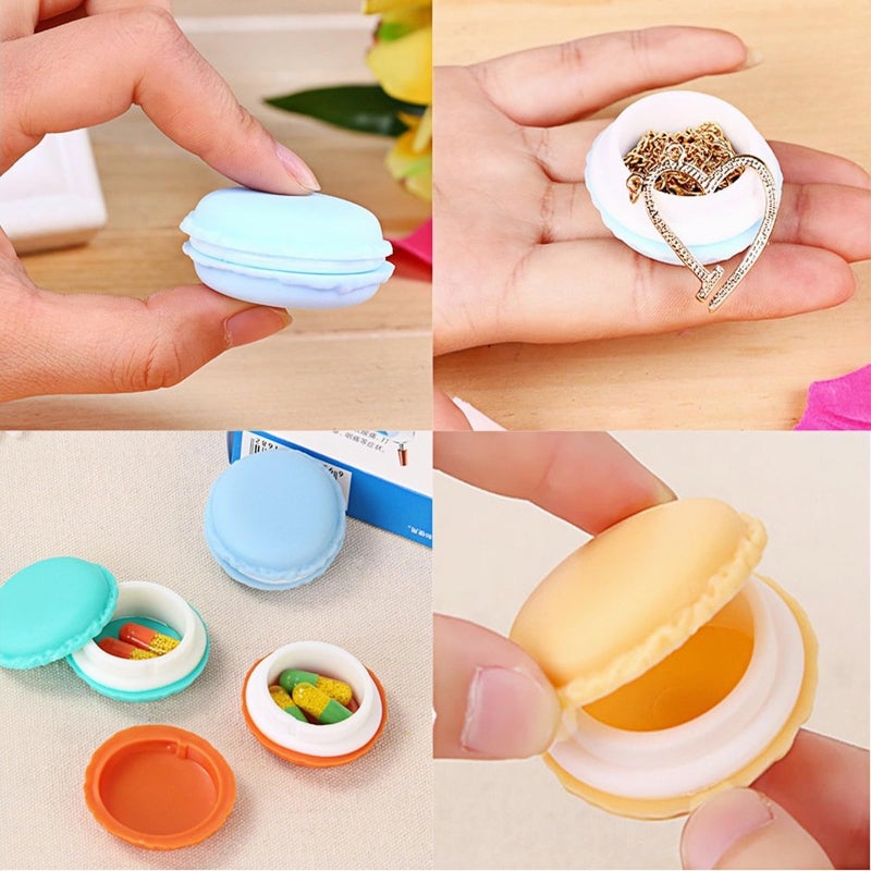 HAN SHENG Jewelry Organizer for Earrings, Rings, Necklaces, 30 Pack Cute Macaron 1.6 Inch Mini Travel Cases, Portable Plastic Storage Boxes Container (Multicolor) - Image 4