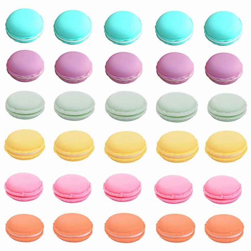 HAN SHENG Jewelry Organizer for Earrings, Rings, Necklaces, 30 Pack Cute Macaron 1.6 Inch Mini Travel Cases, Portable Plastic Storage Boxes Container (Multicolor) - Image 1