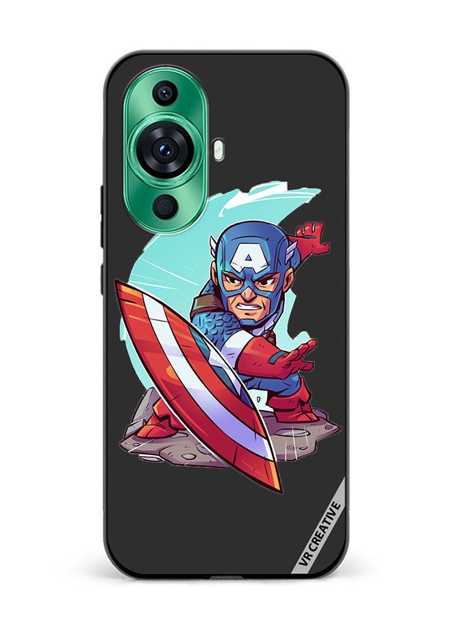VR CREATIVE Protective Case Cover For Huawei nova 11 Superhero Captain America Design Multicolour - Image 1