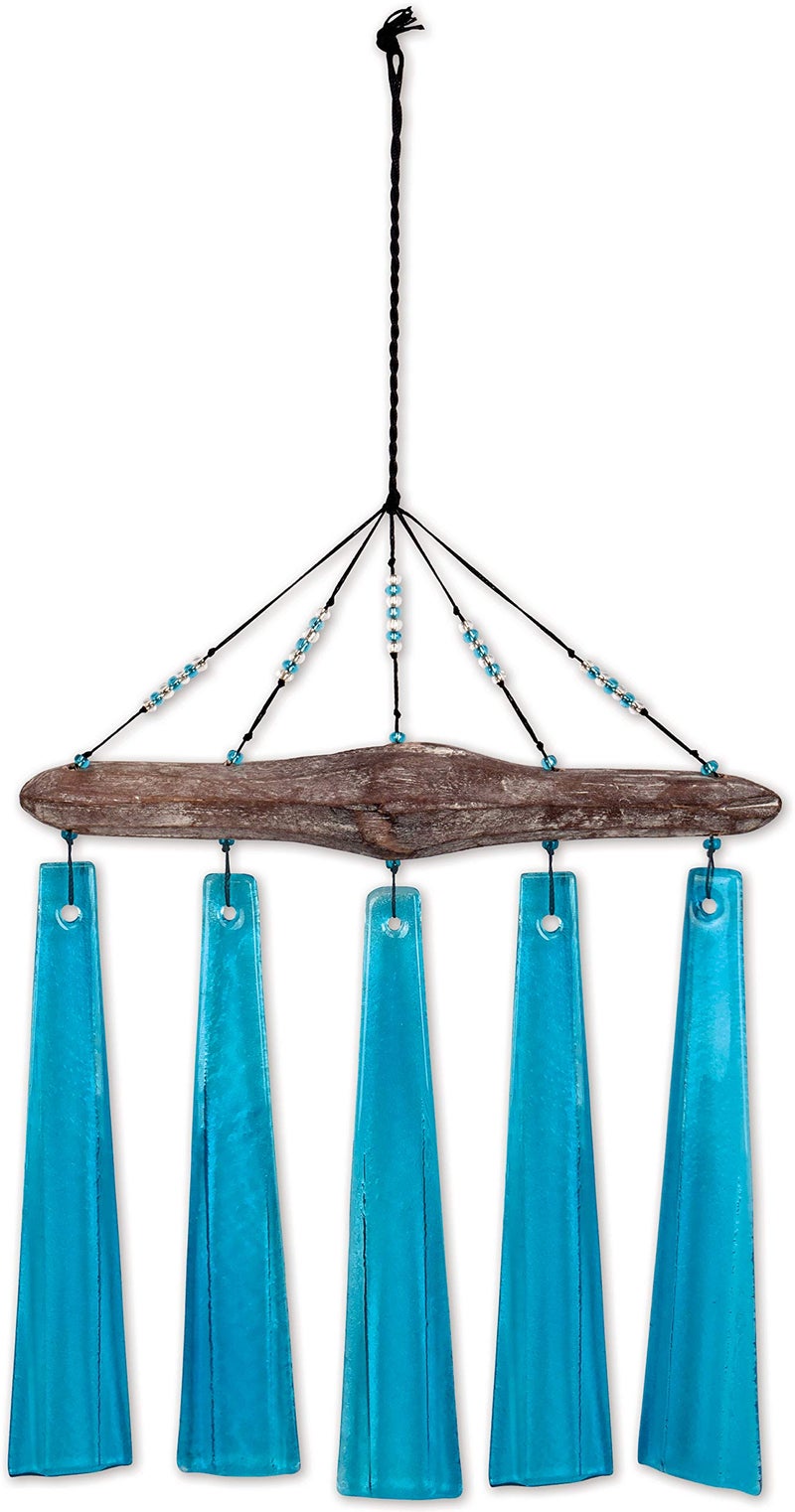 Sunset Vista Designs Sunset Vista Design Studios Sea Breeze Glass Wind Chime, Turquoise - Image 3