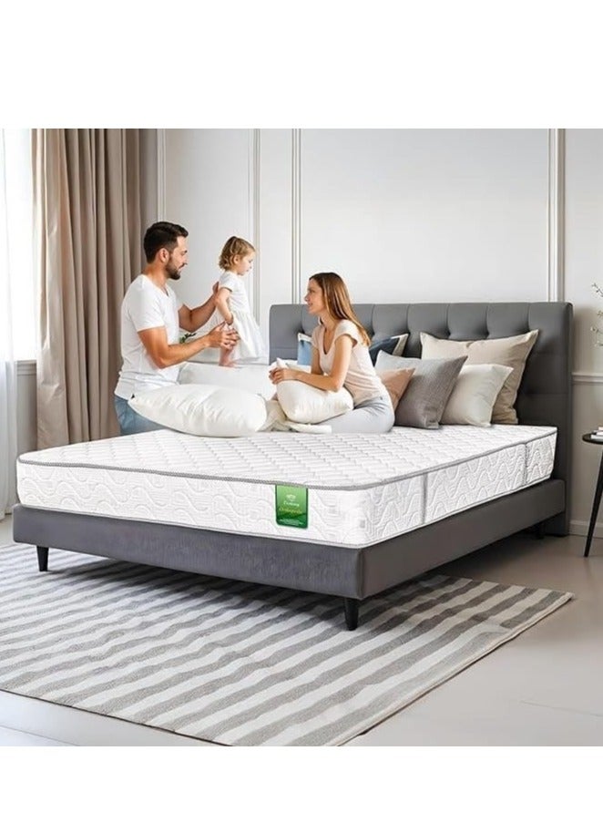 EASELIVING مرتبة أورثوبيديك بحجم كوين - مرتبة متوسطة الصلابة بسُمك 24 سم مع قماش قابل للتهوية | مرتبة أورثو بنيل قابلة للعكس مع تخفيف الضغط لجميع أوضاع النوم | ضمان 3 سنوات (150 × 200 سم) - Image 1